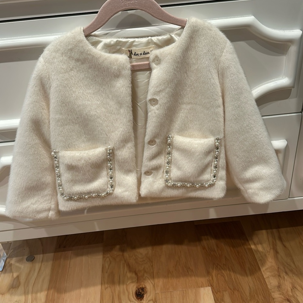 Brand new never worn toddler holiday fur coat